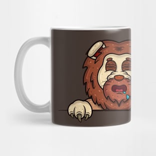 Lion Cartoon With Sleep Face Expression Mug